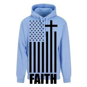 American Flag Faith Cross Unisex Surf Hoodie