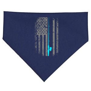 American Flag Fishing Pole USA-Made Doggie Bandana