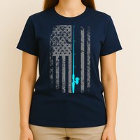 American Flag Fishing Pole T-Shirt