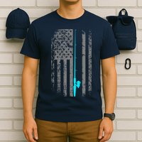 American Flag Fishing Pole T-Shirt