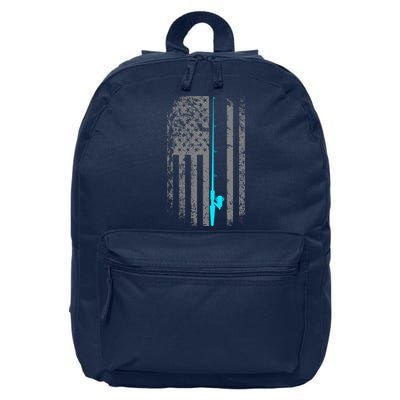 American Flag Fishing Pole 16 in Basic Backpack