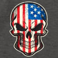 American Flag Human Skull Vector Backpack