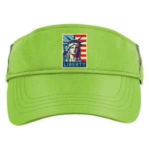 American Flag Statue Of Liberty Adult Drive Performance Visor