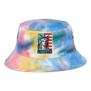 American Flag Statue Of Liberty Tie Dye Newport Bucket Hat