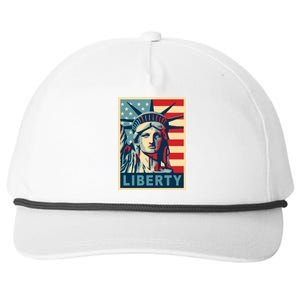 American Flag Statue Of Liberty Snapback Five-Panel Rope Hat