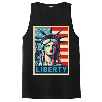 American Flag Statue Of Liberty PosiCharge Competitor Tank