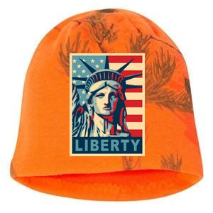 American Flag Statue Of Liberty Kati - Camo Knit Beanie