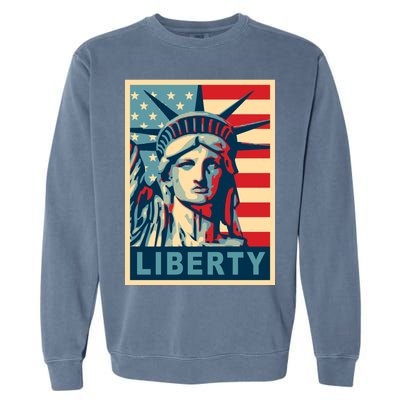 American Flag Statue Of Liberty Garment-Dyed Sweatshirt