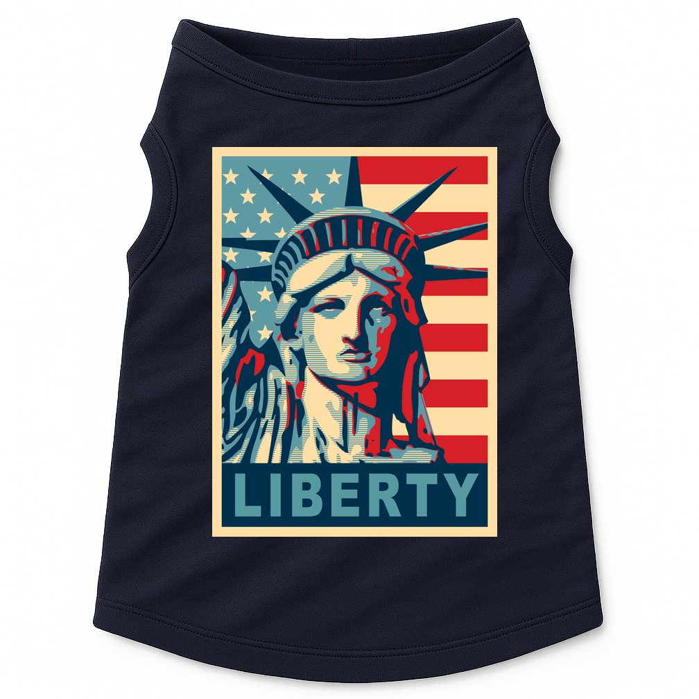 American Flag Statue Of Liberty Doggie Tank