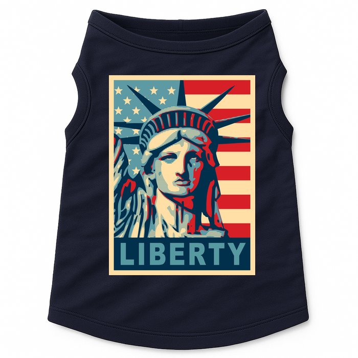 American Flag Statue Of Liberty Doggie Tank