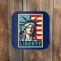 American Flag Statue Of Liberty Coaster