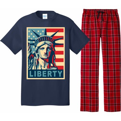 American Flag Statue Of Liberty Pajama Set