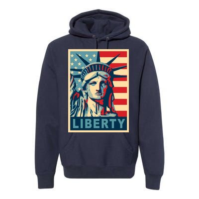 American Flag Statue Of Liberty Premium Hoodie