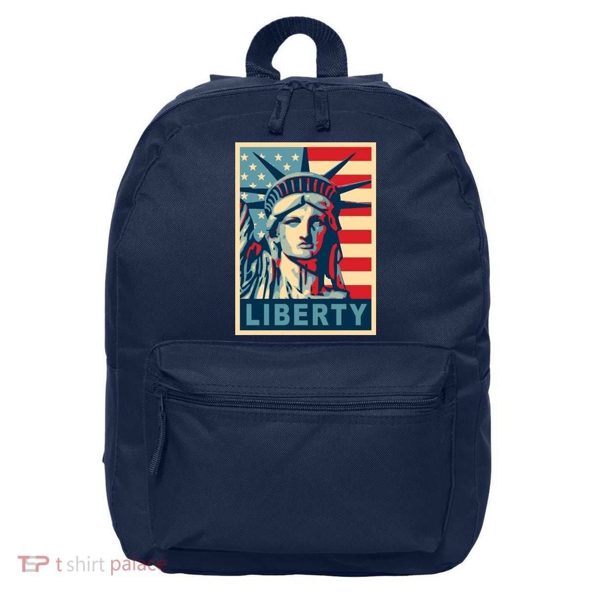 American Flag Statue Of Liberty 16 in Basic Backpack