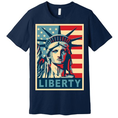 American Flag Statue Of Liberty Premium T-Shirt