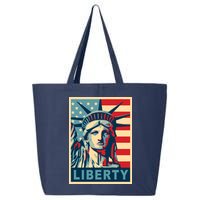 American Flag Statue Of Liberty 25L Jumbo Tote