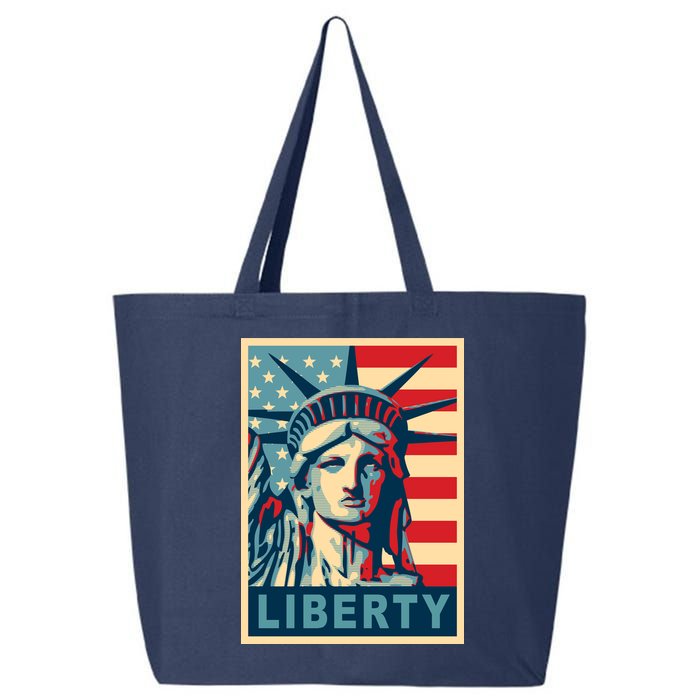 American Flag Statue Of Liberty 25L Jumbo Tote