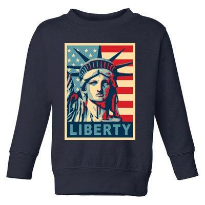 American Flag Statue Of Liberty Toddler Sweatshirt