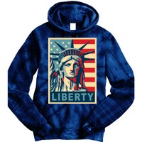 American Flag Statue Of Liberty Tie Dye Hoodie