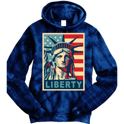 American Flag Statue Of Liberty Tie Dye Hoodie