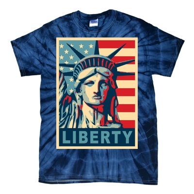 American Flag Statue Of Liberty Tie-Dye T-Shirt