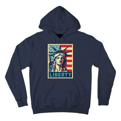 American Flag Statue Of Liberty Tall Hoodie