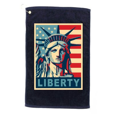 American Flag Statue Of Liberty Golf Towel
