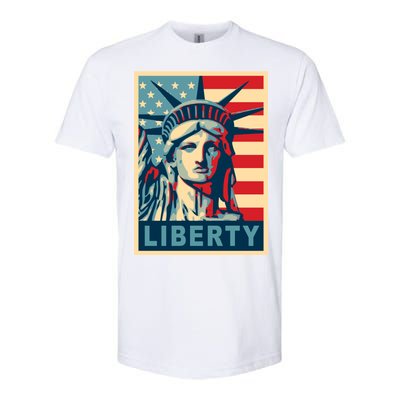 American Flag Statue Of Liberty Softstyle® CVC T-Shirt