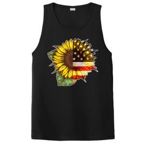 American Flag Sunflower PosiCharge Competitor Tank