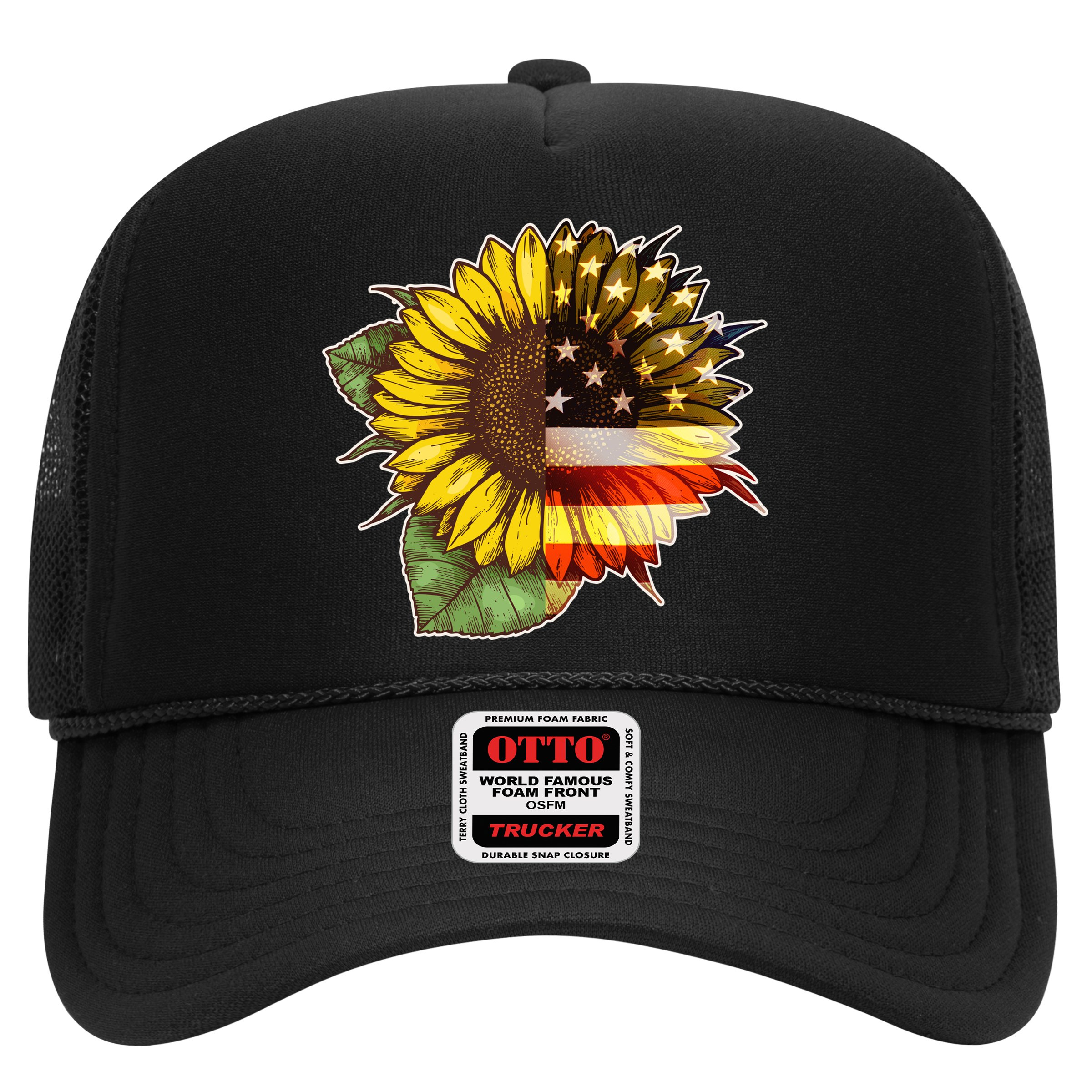 American Flag Sunflower Hat