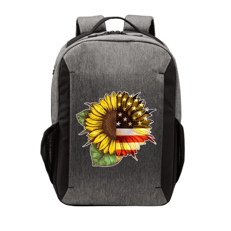 American Flag Sunflower Vector Backpack