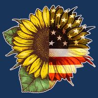 American Flag Sunflower Doggie Tank