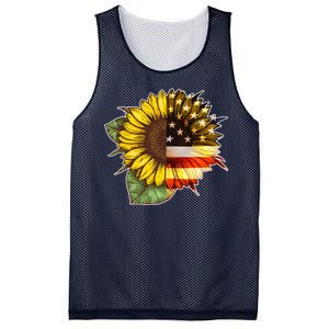 American Flag Sunflower Mesh Reversible Basketball Jersey Tank