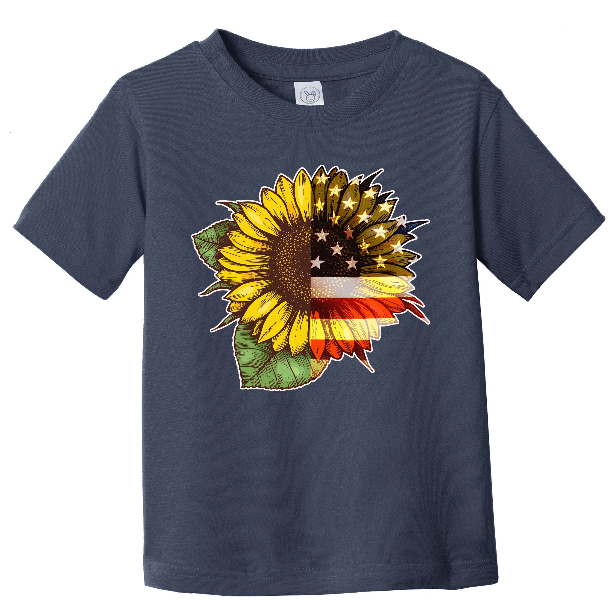 American Flag Sunflower Toddler T-Shirt