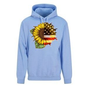 American Flag Sunflower Unisex Surf Hoodie