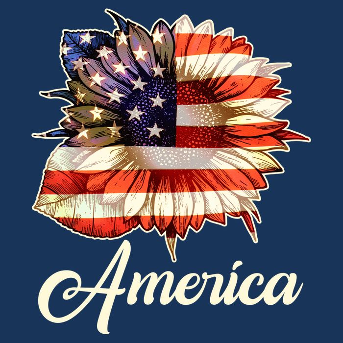 American Flag Sunflower USA Doggie Tank
