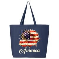 American Flag Sunflower USA 25L Jumbo Tote