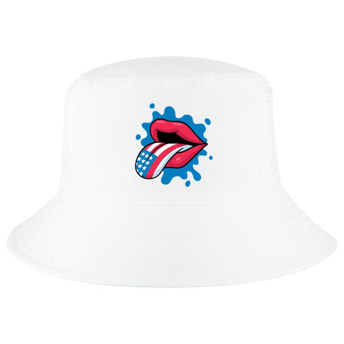 American Flag Tongue Cool Comfort Performance Bucket Hat