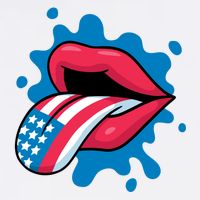 American Flag Tongue Cool Comfort Performance Bucket Hat