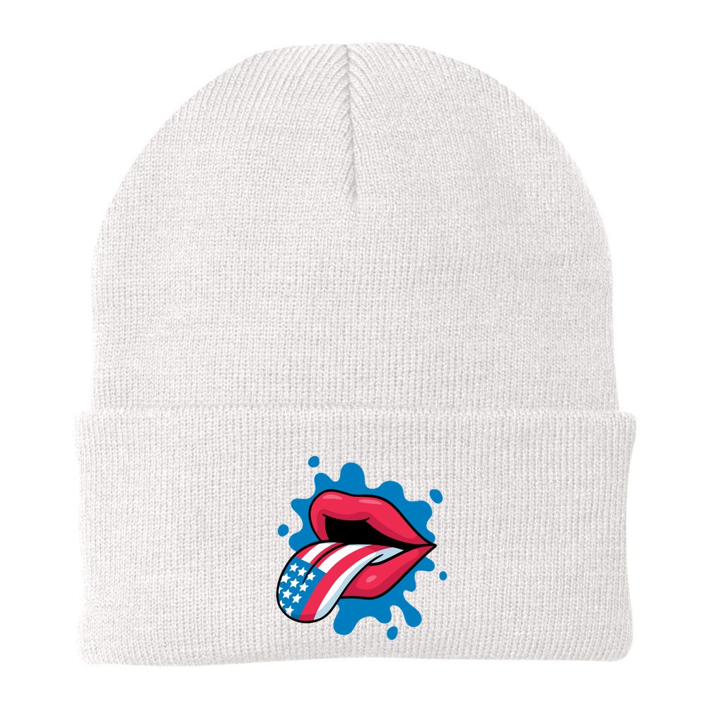 American Flag Tongue Beanie