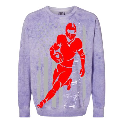 American Football Vintage Flag USA Colorblast Crewneck Sweatshirt