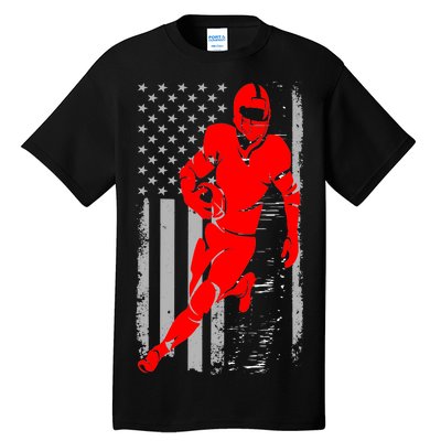 American Football Vintage Flag USA Tall T-Shirt