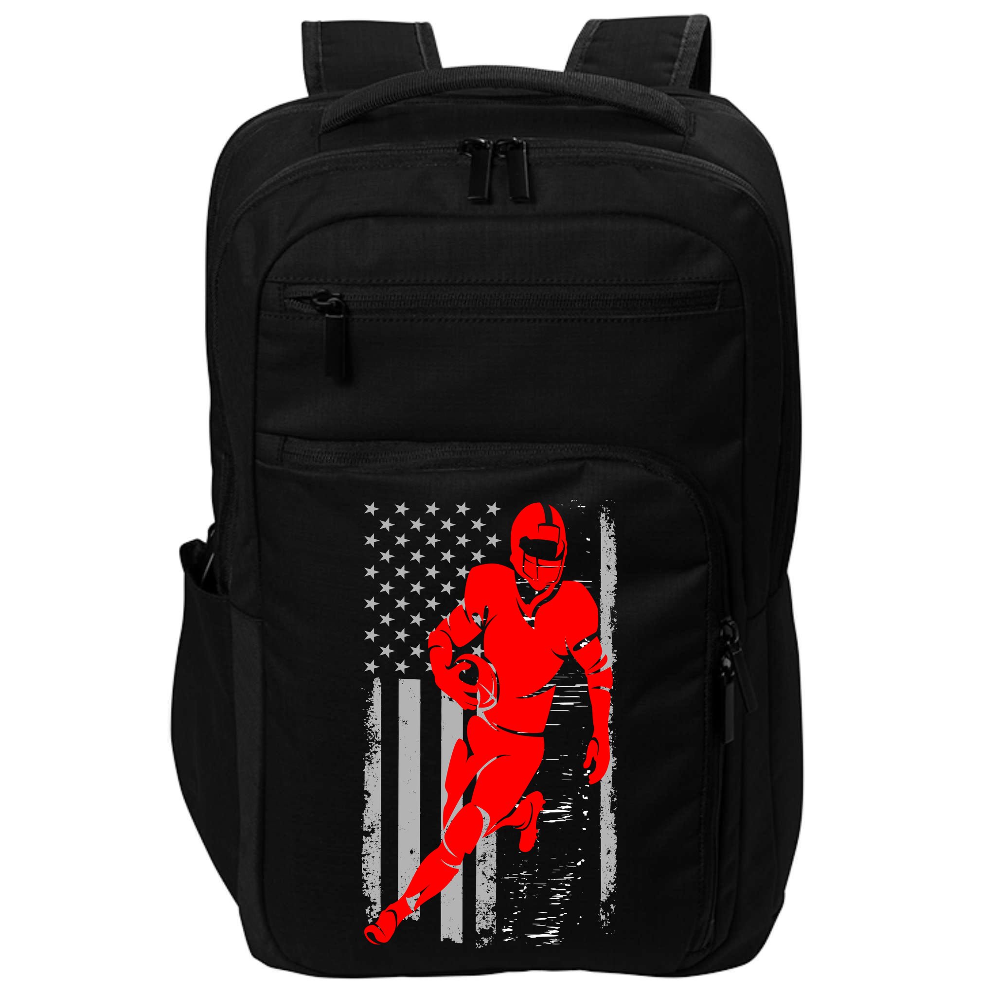 American Football Vintage Flag USA Impact Tech Backpack