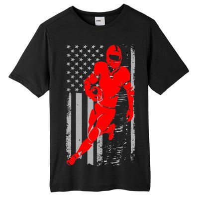 American Football Vintage Flag USA Tall Fusion ChromaSoft Performance T-Shirt