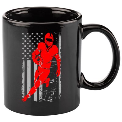 American Football Vintage Flag USA 11oz C Handle Ceramic Mug