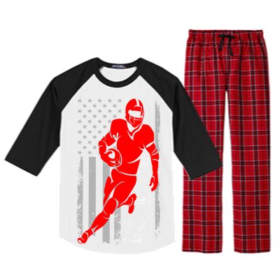 American Football Vintage Flag USA Raglan Sleeve Pajama Set