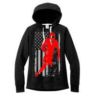 American Football Vintage Flag USA Women's Fleece Hoodie