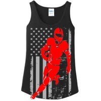 American Football Vintage Flag USA Ladies Essential Tank