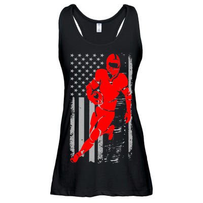 American Football Vintage Flag USA Ladies Essential Flowy Tank