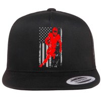 American Football Vintage Flag USA Flat Bill Trucker Hat